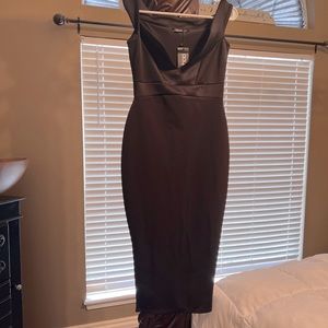 Boohoo black elegant off shoulder dress